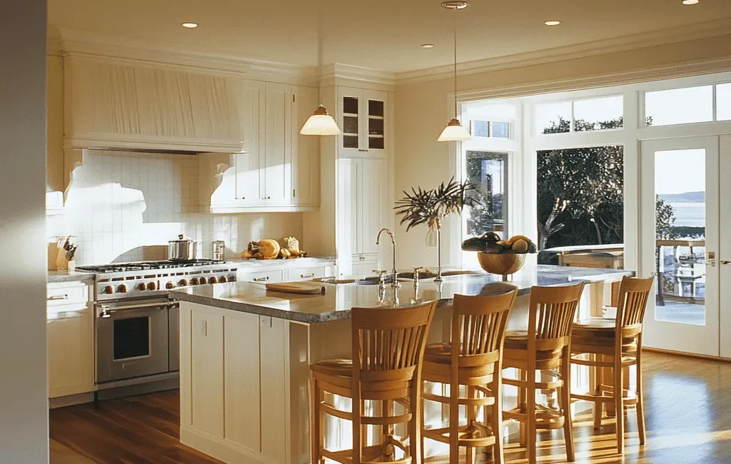 Contemporary kitchen remodeling in Brooklyn with a minimalist design, stainless steel finishes, and a tile backsplash that adds texture and style