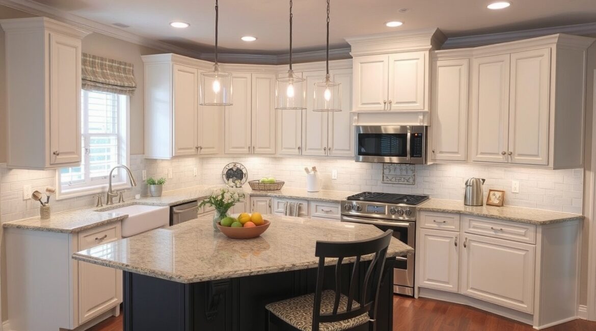 A modern kitchen with quartz countertops and stainless steel appliances, showcasing a successful kitchen remodel.